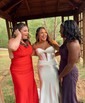 Mermaid Strapless Satin Cut Out Prom Dresses With Ruched