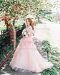 Princess Off-the-shoulder Tulle 3D Floral Prom Dresses With Feathers