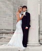 Mermaid V-neck Backless Sparkly Sequin Prom Dresses