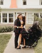 Ball Gown Off-the-shoulder Tulle Tiered Prom Dresses With Appliques