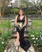 Sheath/Column V-neck Sparkly Sequin Prom Dresses With Feather