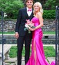 Mermaid Strapless Satin Cut Out Prom Dresses With Ruched