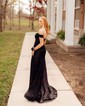 Mermaid Off-the-shoulder Satin Corset Prom Dresses With Ruched