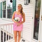 Elegant Daffodil Bodycon Lace Square Neck Homecoming Dresses