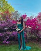 Sheath/Column Cowl Neck Satin Corset Prom Dresses With Ruched