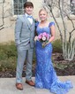Mermaid Sweetheart Sequined 3D Floral Prom Dresses With Appliques