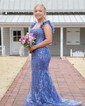 Mermaid Sweetheart Sequined 3D Floral Prom Dresses With Appliques