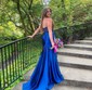 Mermaid Strapless Satin Corset Prom Dresses With Ruched