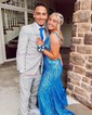 Mermaid V-neck Backless Sparkly Sequin Prom Dresses