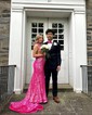Mermaid V-neck Backless Sparkly Sequin Prom Dresses