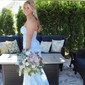 Mermaid Strapless Tulle Prom Dresses With Appliques