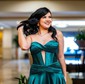 Mermaid Strapless Satin Cut Out Prom Dresses With Ruched