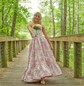 Ball Gown Strapless Satin Floral Prom Dresses With Ruched