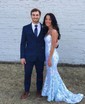 Mermaid Strapless Sparkly Sequin Prom Dresses