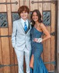 Mermaid One Shoulder Jersey Beaded Prom Dresses