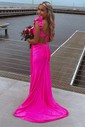 Mermaid Off-the-shoulder Satin Cut Out Prom Dresses