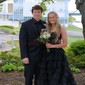 Ball Gown Strapless Tulle Ruffle Tiered Prom Dresses