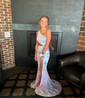 Sheath/Column One Shoulder Cut Out Sparkly Sequin Prom Dresses