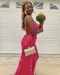 Mermaid Sweetheart Sparkly Sequin Prom Dresses With Appliques