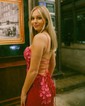 Mermaid Sweetheart Sparkly Sequin Prom Dresses With Appliques