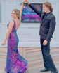 Mermaid V-neck Backless Sparkly Sequin Prom Dresses