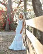 Mermaid V-neck Backless Sparkly Sequin Prom Dresses