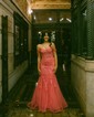 Mermaid Off-the-shoulder Tulle Prom Dresses With Appliques
