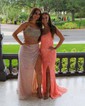 Sheath/Column Strapless Sparkly Velvet Sequin Prom Dresses With Beading