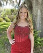 Sheath/Column Strapless Sparkly Sequin Prom Dresses With Beading