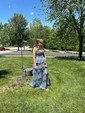 Ball Gown V-neck Sequin Ruffle Tiered Prom Dresses