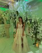 Ball Gown Strapless Tulle Tiered Prom Dresses With Appliques