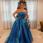 Ball Gown Strapless Ruched Satin Prom Dresses With Bow