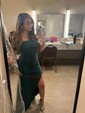 Elegant Black Stretch Crepe Bodycon Ruffle Formal Dresses