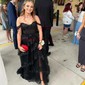 Ball Gown Off-the-shoulder Tulle Tiered Prom Dresses With Appliques