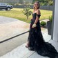 Ball Gown Off-the-shoulder Tulle Tiered Prom Dresses With Appliques