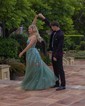 Ball Gown Strapless Tulle Prom Dresses With Appliques