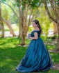 Ball Gown Off-the-shoulder Tulle Prom Dresses With Ruched