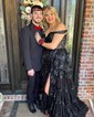Ball Gown Off-the-shoulder Tulle Tiered Prom Dresses With Appliques