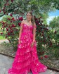 Ball Gown Off-the-shoulder Sequin Tiered Prom Dresses