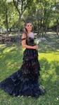Ball Gown Off-the-shoulder Sequin Tiered Prom Dresses