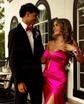 Mermaid Strapless Satin Cut Out Prom Dresses With Ruched