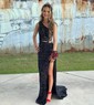 Sheath/Column One Shoulder Sequin Cut Out Prom Dresses
