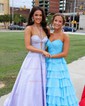 Ball Gown Halter Satin Cut Out Beaded Prom Dresses