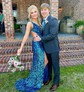Sheath/Column V-neck Backless Sparkly Sequin Prom Dresses