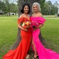 Mermaid Off-the-shoulder Stretch Crepe Prom Dresses With Appliques