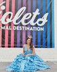 Ball Gown Halter Taffeta Ruffle Tiered Prom Dresses With Bow