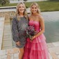 Ball Gown Strapless Tulle Ruffle Tiered Prom Dresses