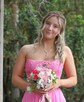 A-line Strapless Chiffon Corset Prom Dresses With Appliques