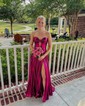 Sparkly A-line Strapless Metallic Prom Dresses With Ruched