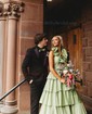 Ball Gown Halter Taffeta Backless Ruffle Tiered Prom Dresses
